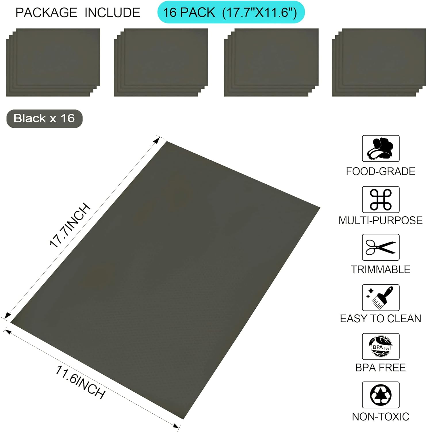 Refrigerator Liners, Refrigerator Mat, Refrigerator Mats Liner, Fridge Liners, Freezer Liners, Fridge Shelves Mats -Pack of 16 Refrigerator Liners, Refrigerator Mat, Refrigerator Mats Liner, Fridge Liners, Freezer Liners, Fridge Shelves Mats -Pack of 16